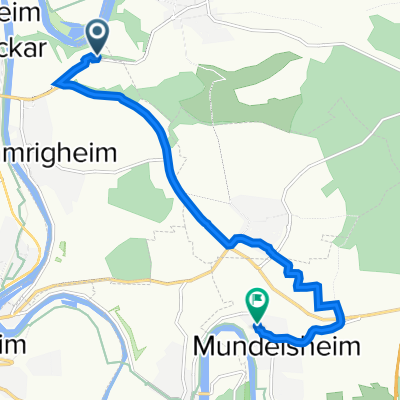 Route von Kirchheimer Weg 1, Neckarwestheim