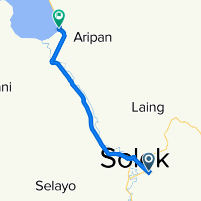 Jalan Pulai 17, Lubuk Sikarah to Jalan Doktor Hamka No.18, X Koto Singkarak