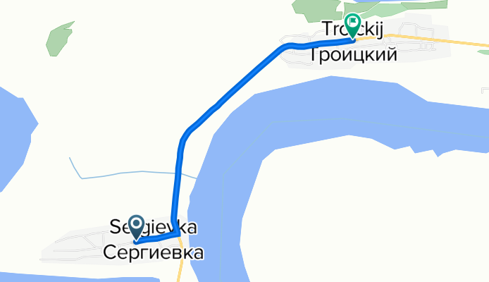 Маршрут в Р215, Троицкое