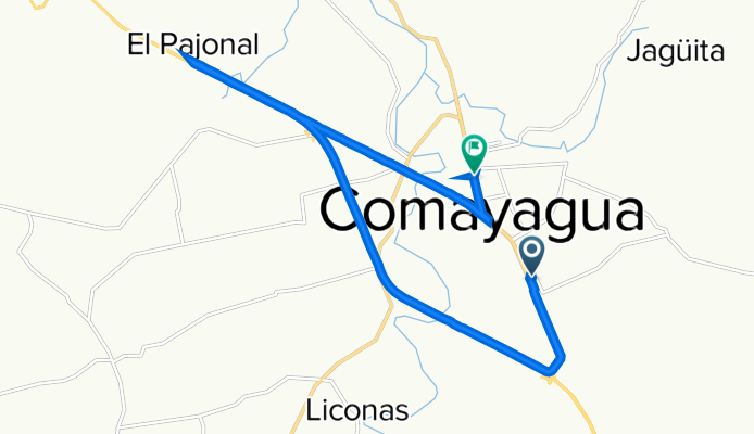 De Departamento de Comayagua a F934+XGH, Comayagua