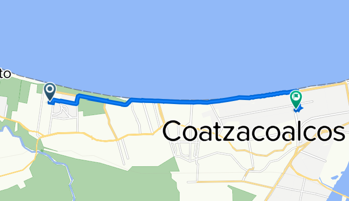 De Pez Vela 101 a Avenida Independencia, Coatzacoalcos