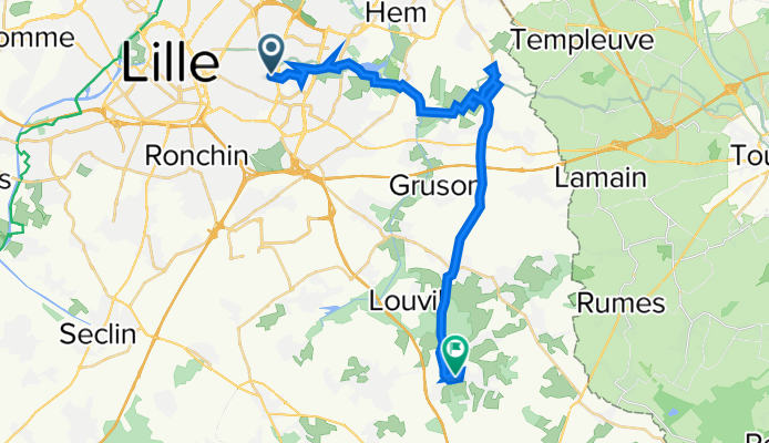 De 1–9 Rue de la Guinguette, Lille à 11 Rue Saint-Exupéry, Genech