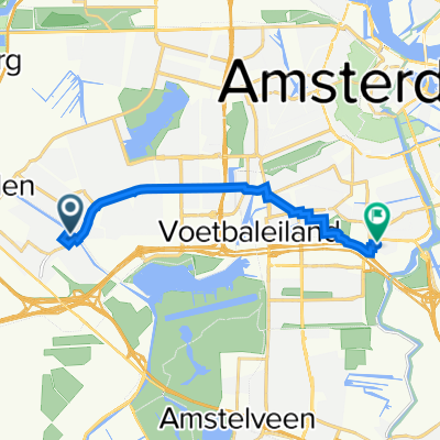 Badhoevelaan 23, Badhoevedorp naar Betuwestraat 22, Amsterdam