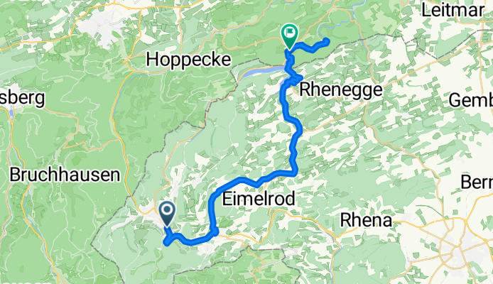 Diemelradweg, Teilstück zur Probe gefahren