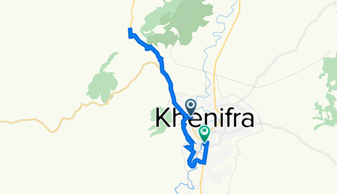 De Unnamed Road, Khénifra à W8MJ+44Q, Khénifra