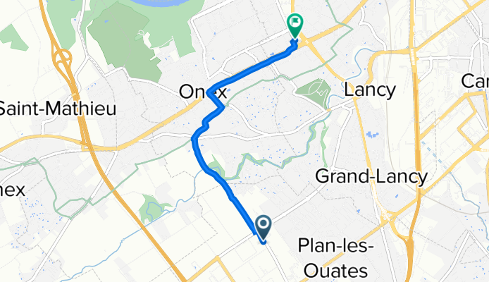 Chemin du Pont-du-Centenaire 108BIS, Plan-les-Ouates to Avenue des Morgines 4, Lancy