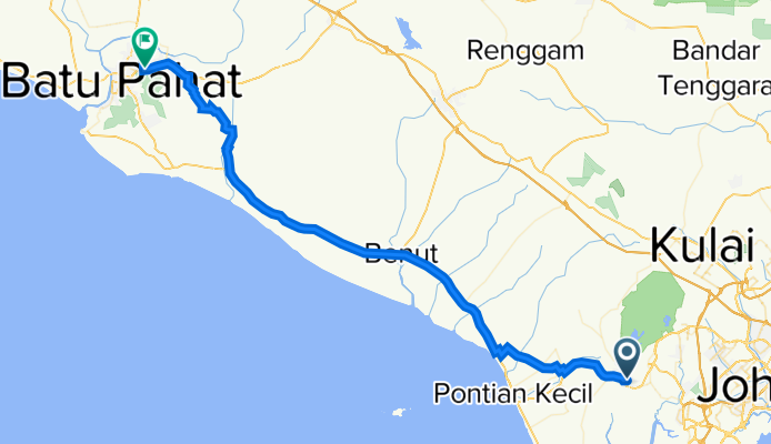 Lorong B-6, Jeram Batu to Jalan Kluang, Batu Pahat