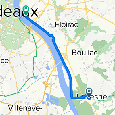 De Rue Jean Saint-Marc 41, Latresne à Quai Deschamps 1, Bordeaux
