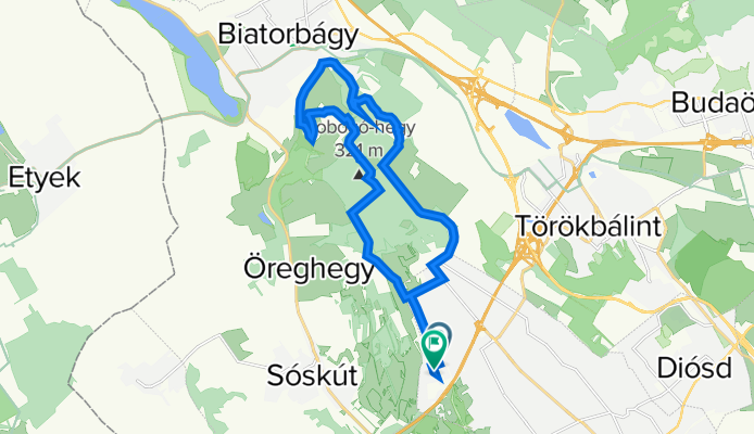 Favágó utca 2–8., Érd to Visegrádi utca 93., Érd