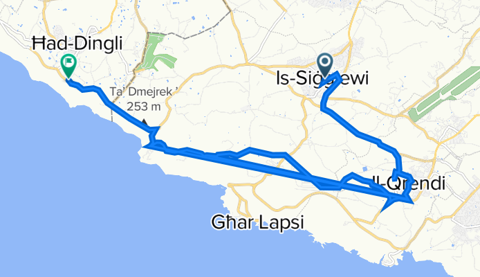 Pjazza San Nikola, Siġġiewi to Triq Panoramika, Dingli