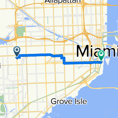 210–228 SW 42nd Ave, Miami to 700–744 Brickell Ave, Miami