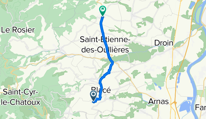 De 774 Chemin des Côtes, Saint-Julien à 1–64 Rue de l'Église, Odenas