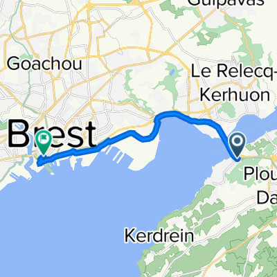 De Route de Keralliou, Plougastel-Daoulas à 7 Rue Duguay-Trouin, Brest