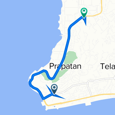 Jalan Prapatan, Kecamatan Balikpapan Selatan to Jalan Yos Sudarso 148, Kecamatan Balikpapan Tengah