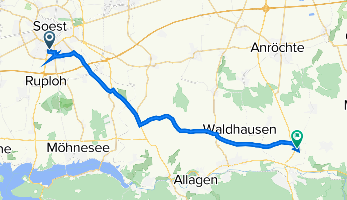 Wilhelm-von-Holland-Weg 4, Soest nach Friedrich-Harkort-Straße 10, Warstein