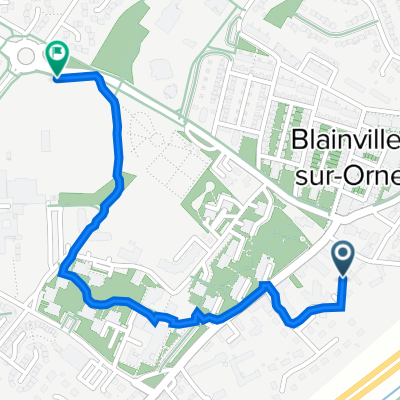 De 7 Place de l'Église, Blainville-sur-Orne à Rue Albert Catherine, Blainville-sur-Orne