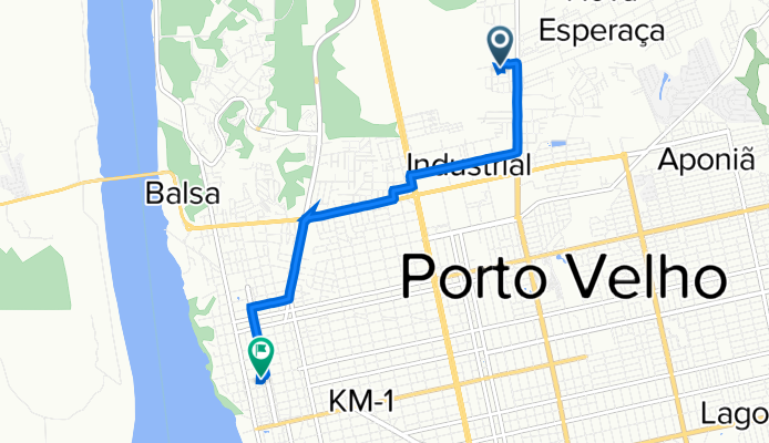 De Rua Rio Aimoré, 4010, Porto Velho a Rua Rogério Weber, 2643, Porto Velho