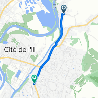 De 6 Rue des Gardes Forestiers, Strasbourg à 158 Rue Boecklin, Strasbourg