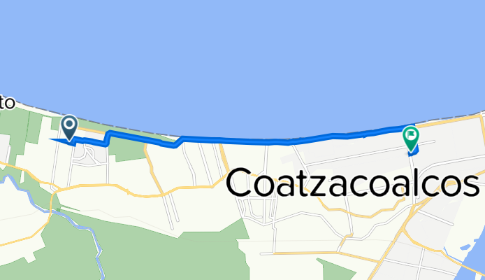De Pez Vela 101 a Avenida Independencia, Coatzacoalcos