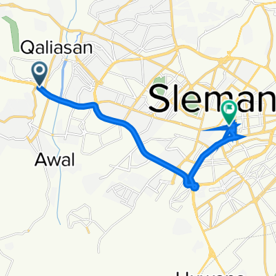 Sulaimani - Kirkuk Road, Sulaymaniyah to HC4X+Q54, Sulaymaniyah