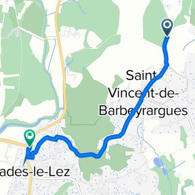 De Chemin du Triadou, Assas à 360 Route de Mende, Prades-le-Lez
