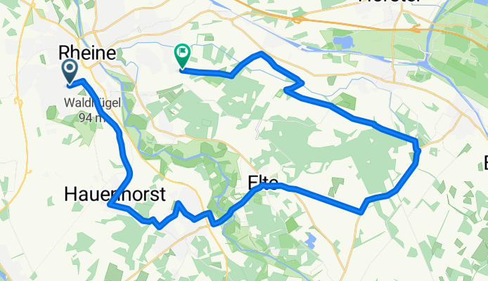 Rheine - Hauenhorst - Mesum - Elte - Riesenbeck - Gellendorf