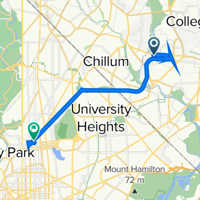 3301 East-West Hwy, Hyattsville to 3216 13th St NW, Washington