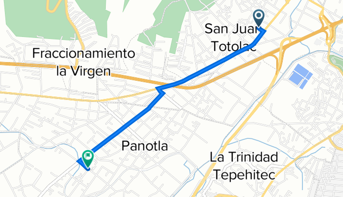 De Federal Norte 5, San Juan Totolac a Calle Allende 29, Panotla