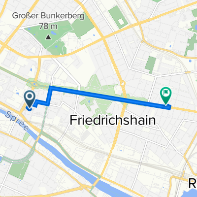 Krautstraße 26, Berlin nach Frankfurter Allee 53, Berlin