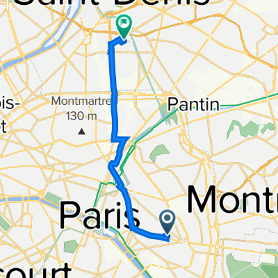 De 44Bis Rue de Montreuil, Paris à 9 Rue Fernand Grenier, Saint-Denis