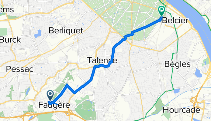 De 8 Avenue Jean Babin, Pessac à Gare Saint-Jean, Bordeaux