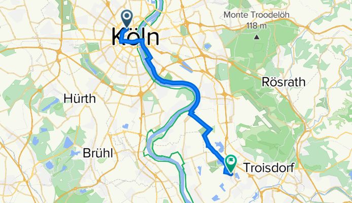 Hansaring 59, Köln nach Händelstraße 20, Troisdorf