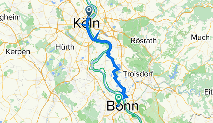 Oppenheimstraße 11, Köln nach An den Markthallen 2, Bonn