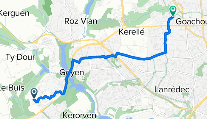 De 200 Rue Pierre Maximin Audemar, Brest à 31 Rue Bouet, Brest