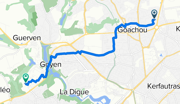 De 4 Rue des Bleuets, Brest à 200 Rue Pierre Maximin Audemar, Brest