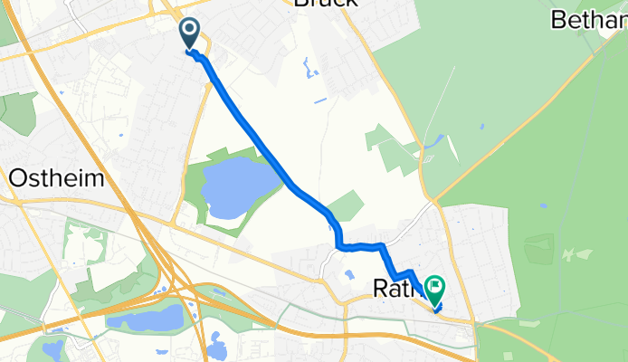 Hermann-Ehlers-Straße 52, Köln nach Rösrather Straße 711, Köln