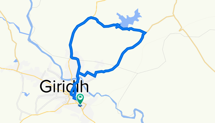 58H7+H4Q, Giridih to 58H7+H4Q, Giridih