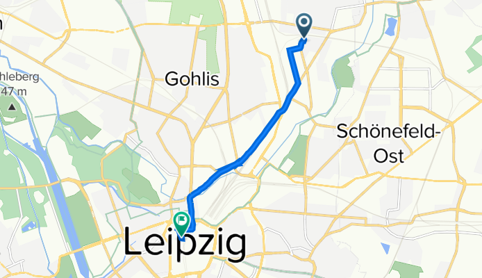 Oelßnerstraße 34, Leipzig nach Hainstraße 5-7, Leipzig