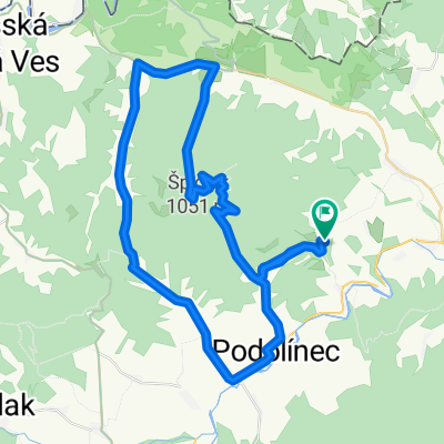 V.Ružbachy - Pan. Lúky - V.Lipník - V.Lesná - Toporec - Podolínec