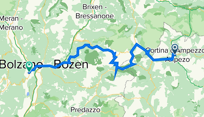 EZ 22, etappe 1 ALT: Cortina d'Ampezzo - Eppan