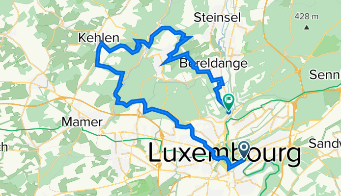 Bd Gen Patton to Strassen, Kehlen, Kopstal and Beggen