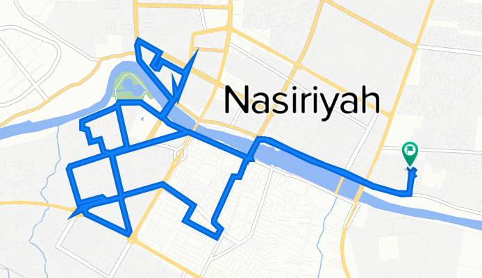 طريق بدون اسم, الناصرية to طريق بدون اسم, الناصرية