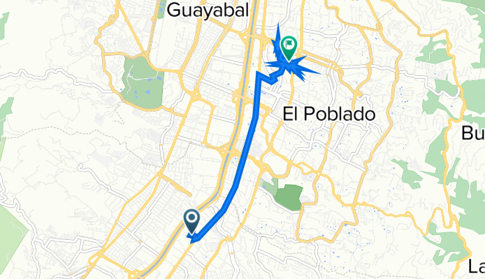 De Carrera 48 #26 Sur - 211, Envigado à Calle 8 43B 22, Medellín