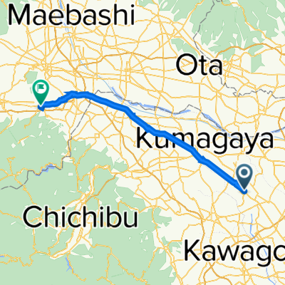 鴻巣市 to 高崎市