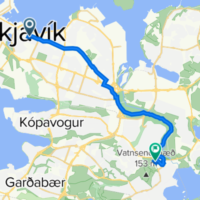 Laugavegur 48, Reykjavík to Víkurhvarf 7, Kópavogur