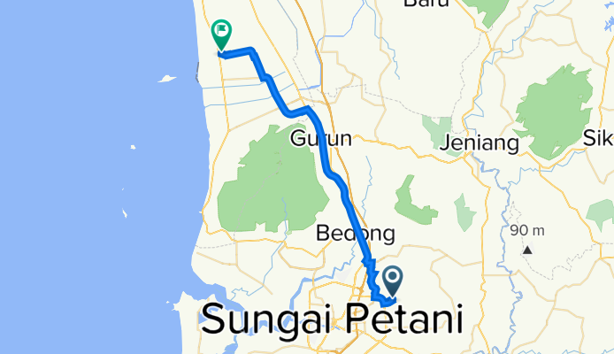 Lorong Azelia 2, Sungai Petani to Jalan Sungai Limau Dalam, Kota Sarang Semut