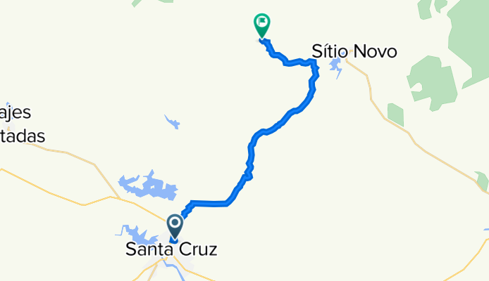 Rota desde Travessa Coronel Júlio Pinheiro, 58–122, Santa Cruz