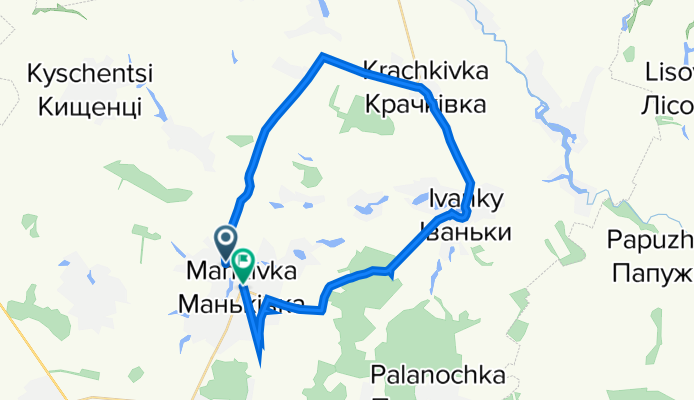 От вулиця К.Маркса, Маньківка до вулиця Леніна 1, Маньківка