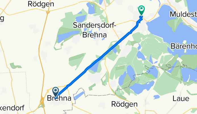 Umgehungsstraße 11, Sandersdorf-Brehna nach Joseph-Haydn-Straße 3, Bitterfeld-Wolfen
