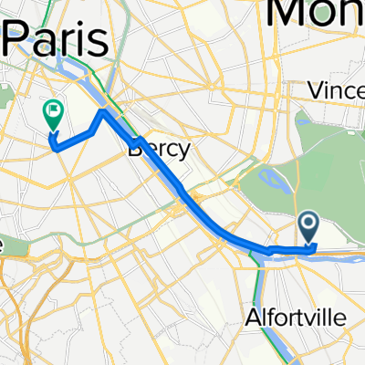 De 7 Impasse du Val d'Osne, Saint-Maurice à 106 Rue Monge, Paris